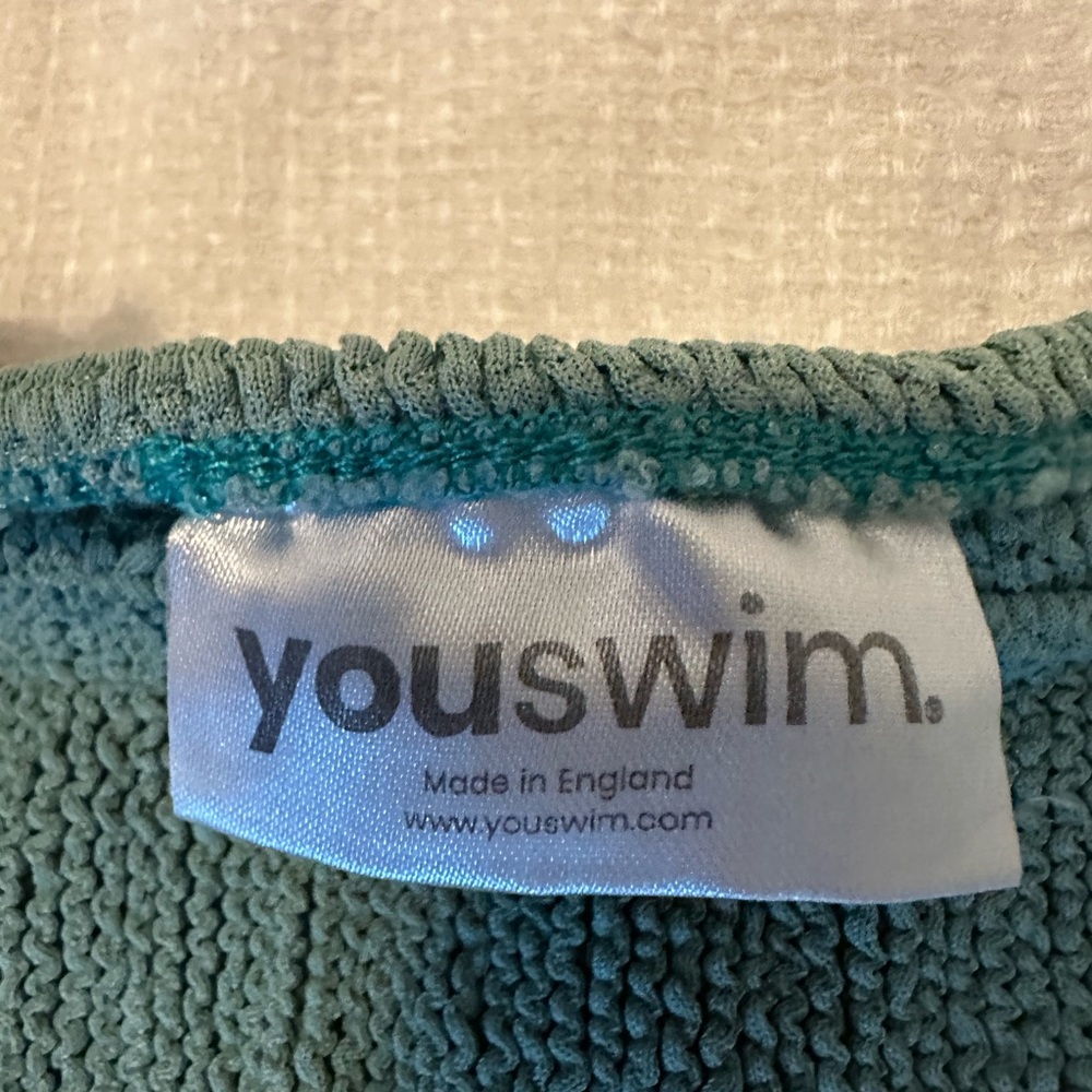 Youswim Sage Green Textured Bandeau Top & High‑Cut Bottoms - Picture 3 of 3